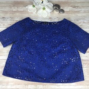 Banana Republic cut out top blue size L